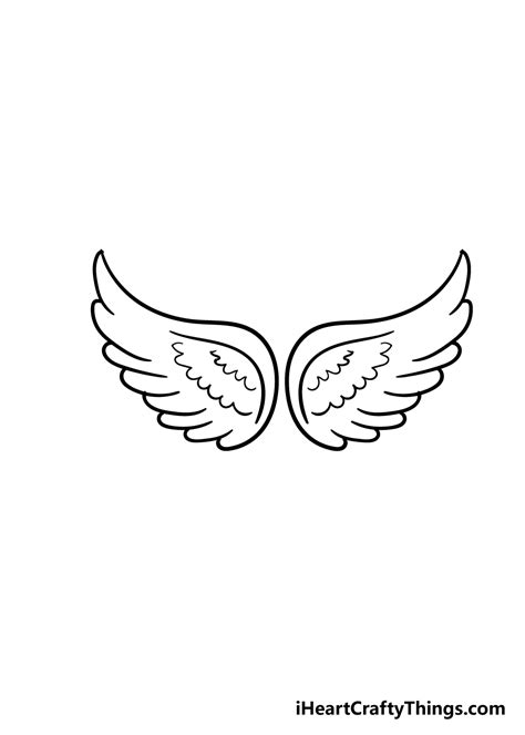 Angel Wings Drawing - How To Draw Angel Wings Step By Step