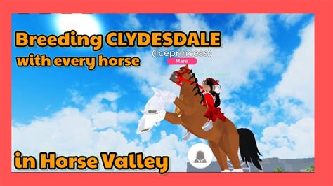 I bred Clydesdale with every horse in Horse Valley #roblox #horsevalley ...