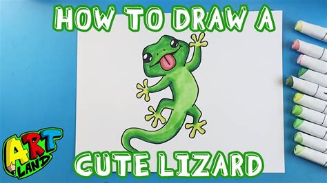 How to Draw a CUTE LIZARD