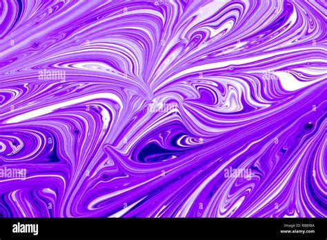 Abstract background of purple and white liquid paint swirls Stock Photo ...