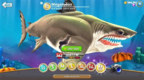 MEGALODON UNLOCKED !! SHARKS 300,000 Coins - Hungry Shark World ...