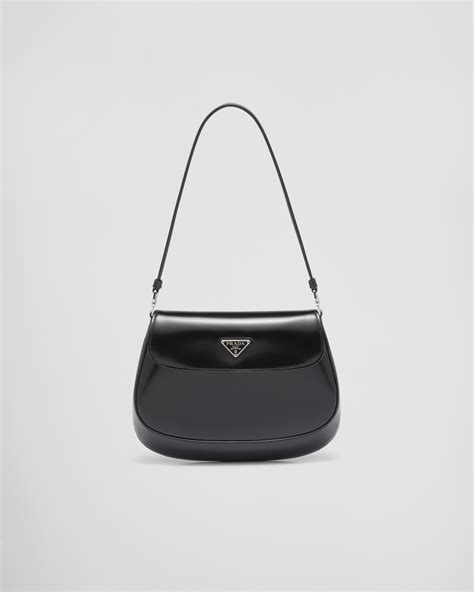 Schwarz Prada Cleo Schultertasche aus Leder Klappe | Prada