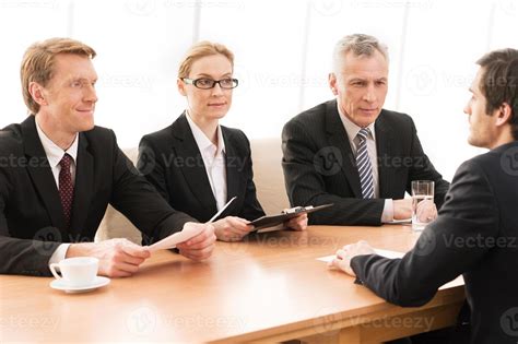 Man on interview. 857273 Stock Photo at Vecteezy