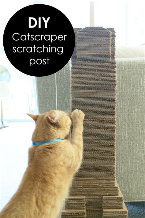 "Catscraper" | DIY cat scratching post / scratcher made from recycled ...