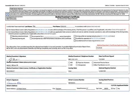 Department Of Transportation Medical Card Requirements - Transport ...