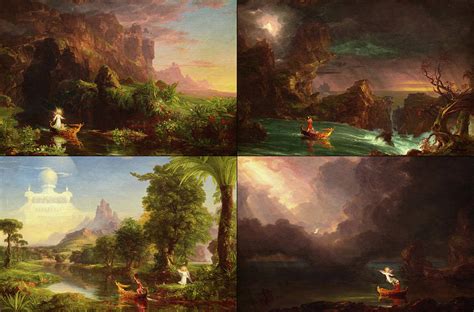 The Voyage of Life, series of four paintings Painting by Thomas Cole ...