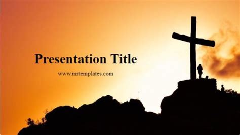 Cross PowerPoint Template - GraphicXtreme