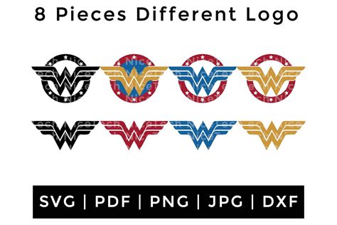 Wonder Woman Logo SVG EPS DXF PNG AI Vector Instant Download ...