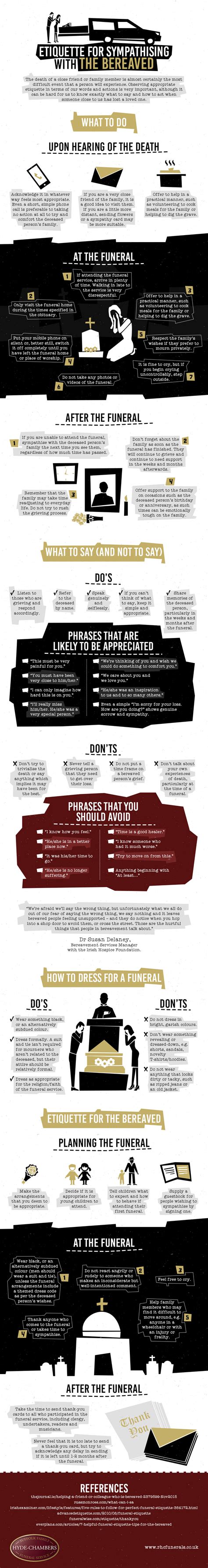 Etiquette for Sympathising with the Bereaved [INFOGRAPHIC]