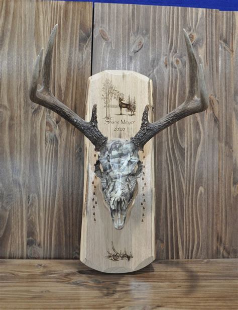 Deer Hunting European Mount Plaque Hunting Deer Skull | Etsy