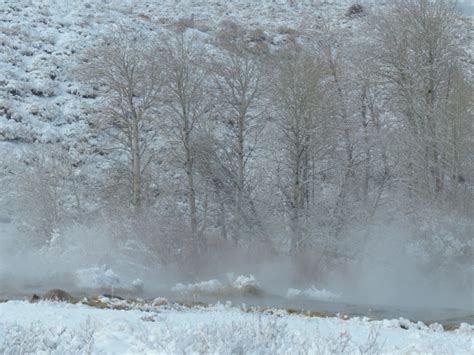 Hot Springs In Winter Snow Free Stock Photo - Public Domain Pictures