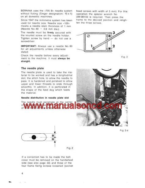 Bernina 830, 831, 832 Sewing Machine Adjusters Manual