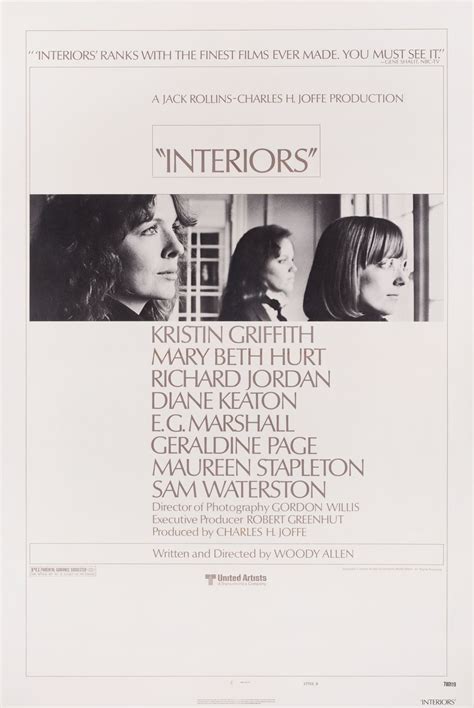 Interiors Original 1978 U.S. One Sheet Movie Poster - Posteritati Movie ...