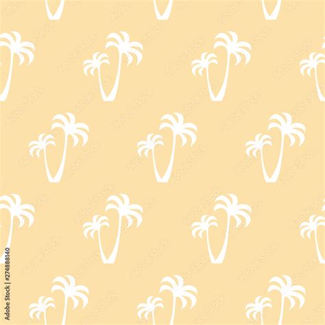 Vector seamless pattern with palm trees. Cute summer background. Beach ...