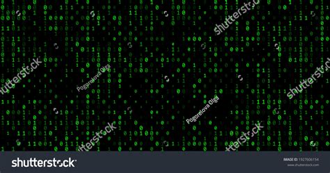 Stream Binary Matrix Code On Screen Stock Vector (Royalty Free ...