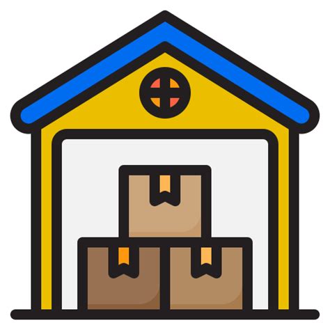 Warehouse srip Lineal Color icon