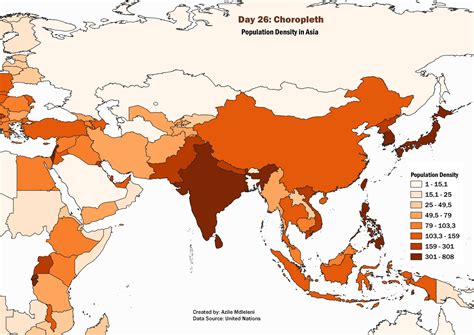 Population Map Of Asia