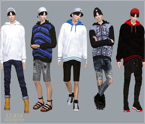 Male_Hoodie_후드티_남자 의상 | Sims 4 men clothing, Sims 4 male clothes, Sims 4