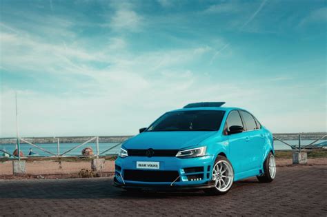 This Modified Volkswagen Vento Pulls of Cyan Paint Better Than Any Car