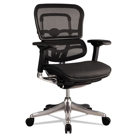 Eurotech Ergohuman Elite Mid-Back Mesh Chair, Supports Up to 250 lb, 18 ...