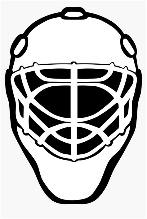 Clip Art White - Hockey Goalie Mask Clip Art, HD Png Download - kindpng