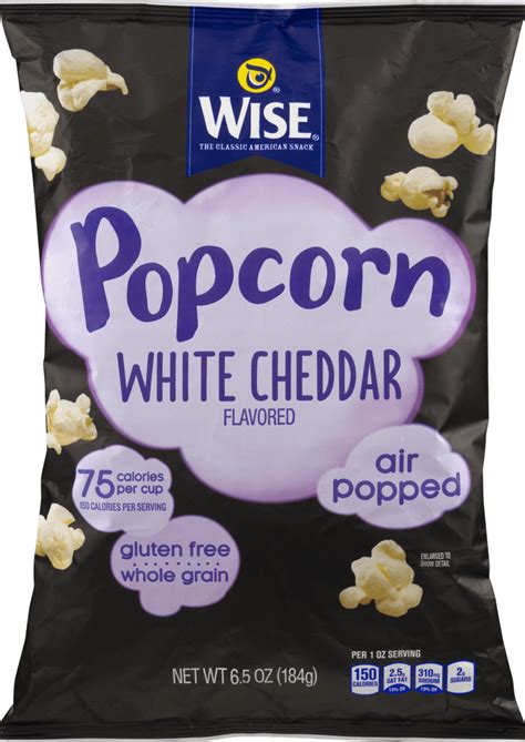 Wise Foods Air Popped White Cheddar Popcorn 6.5 oz. Bag (4 Bags ...