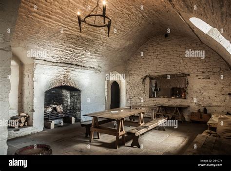 A dining room-kitchen inside a medieval castle Stock Photo: 58489759 ...