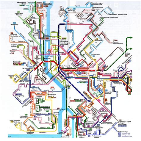 Budapest Public Transportation Map