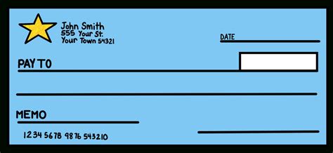 Blank Check Clipart Inside Fun Blank Cheque Template - Best Sample Template