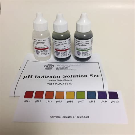 Buy pH Indicator Set with Phenolphthalein, Universal Indicator ...