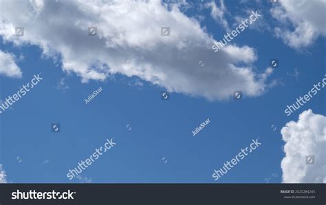 Frame Beautiful Blue Sky Clouds Background Stock Photo 2020284245 ...