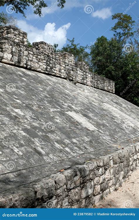 Ancient Mayan Ball Court stock photo. Image of coba, central - 23879582