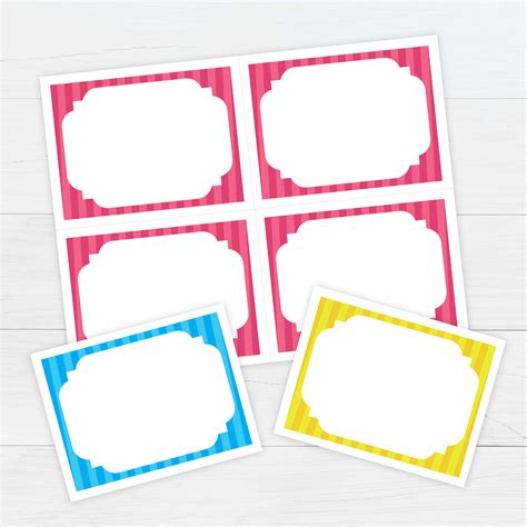 Bordered Flashcards 2 Template - Free Printable Download