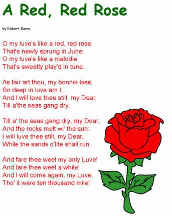 A Red, Red Rose poem by Robert Burns