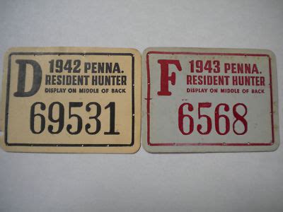 1942 & 1943 PA HUNTING LICENSES | #155731467