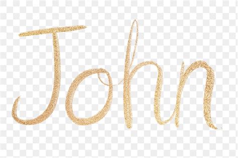 John sparkling gold font png | Free PNG Sticker - rawpixel