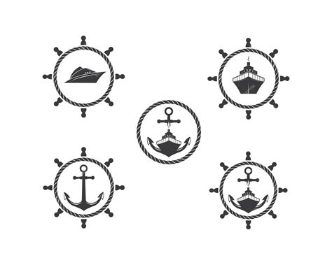 Premium Vector | Nautical vector logo icon of maritime illustration design