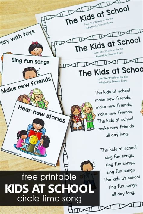 Kids at School Preschool Circle Time Song - Fantastic Fun & Learning