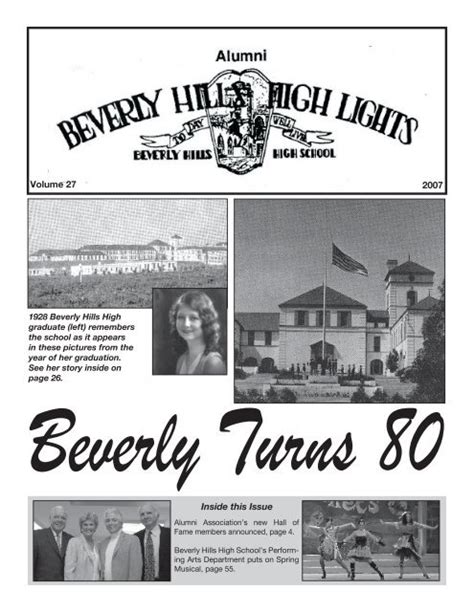 2007 Alumni Highlights - Beverly Hills High School - Beverly Hills ...