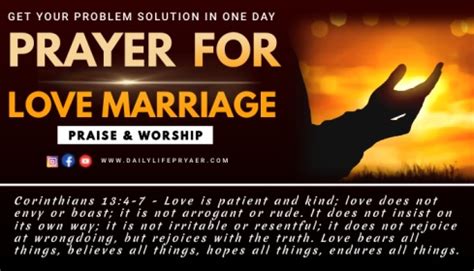 Powerful Prayer for Love Marriage - Daily Life Prayer