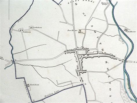 Antique Map SOUTH MOLTON, DEVON, Street Plan, Dawson Original 1832: Map ...