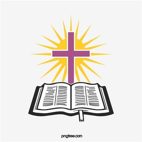 Open Bibles Clipart Hd PNG, Glowing Cross With Open Bible, Faith ...