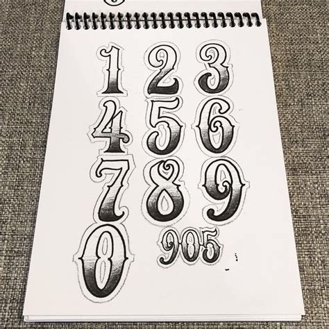 Big Meas - Numbers 2 Go Numeric Guide #tattoo Fonts Big Meas - Numbers ...