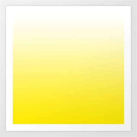 White and Yellow Gradient Art Print