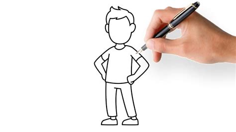 Drawing a Boy - How to Draw a Boy Picture - Drawing Human - Outline ...