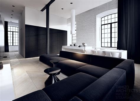 Black L shaped sofa | Interior Design Ideas