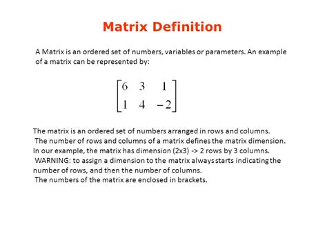 Matrix definition - lenagun