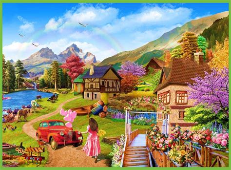 Jigsaw Puzzle | Lakeside Cottage | 266 pieces | Jigidi