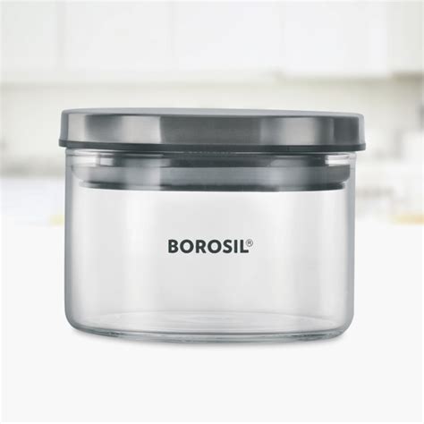 BOROSIL Storage Container Glass Jars- Set of 2- 300ml | Transparent | Glass