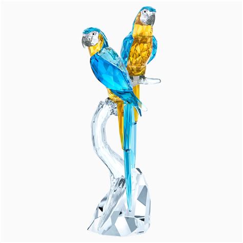 Swarovski Crystal Paradise Colored Nature Macaws Birds Parrots Figurine ...